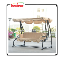 Shinygarden 3-Person Canopy Swing Chaise Patio Backyard Amour-siège Plage Porche Meubles